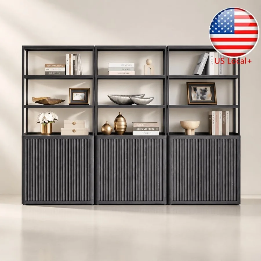 Bookshelf - 71 Tall Book Shelf with Doors,
