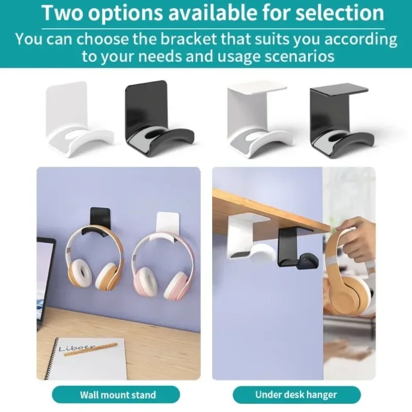 Monitor Stand - Self Adhesive Headphone Stand Wall Mount