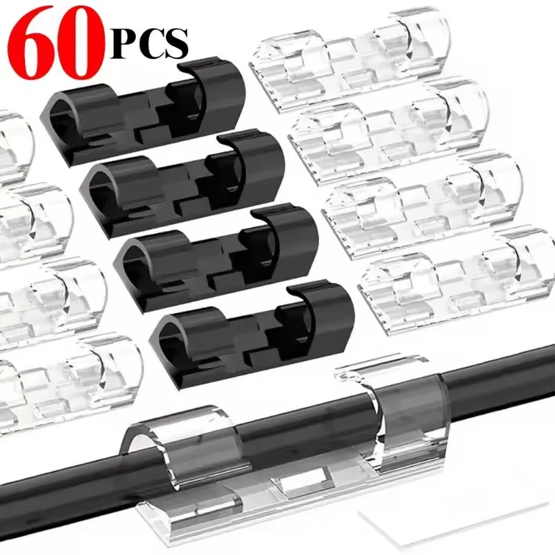 Desk Organizer - Cable Clips Organizer Drop Wire Holder