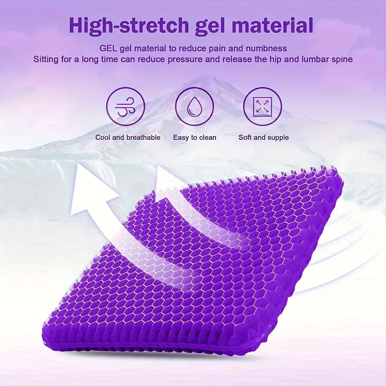 Gel Seat Cushion 1PC, Breathab - Office Chair Cushion 评论和价格