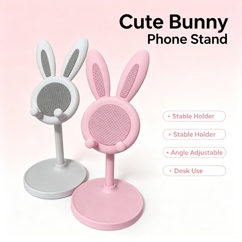 Cute Bunny Phone Stand Adjusta - Standing Desk 评论和价格