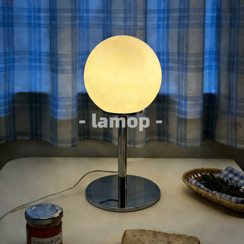 Milky White Solid Globe Chrome - Desk Lamp 评论和价格