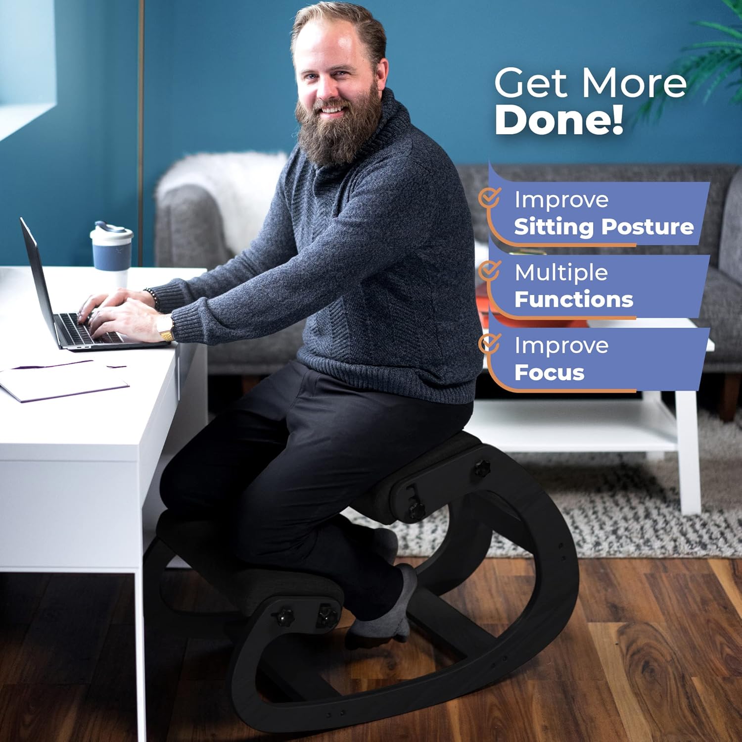 Ergonomic Wooden Kneeling Chai - Office Stool 评论和价格