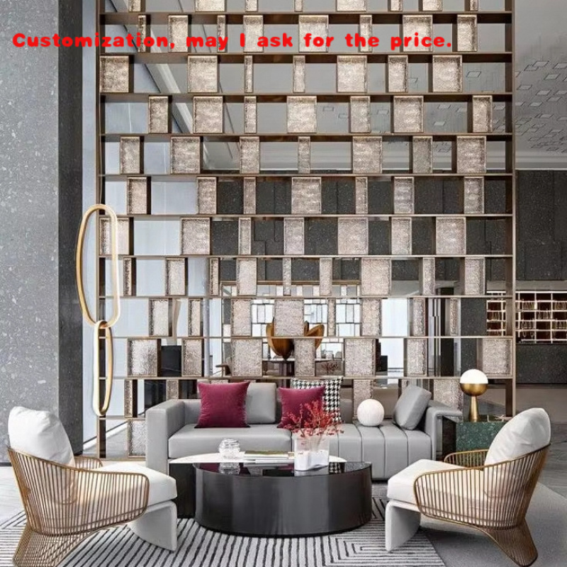 custom.Modern Stainless Steel  - Partition Screen Divider 评论和价格