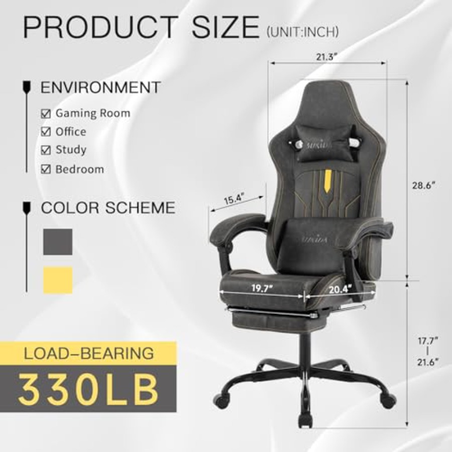 Gaming chair with footrest for - Office Chair Cushion 评论和价格