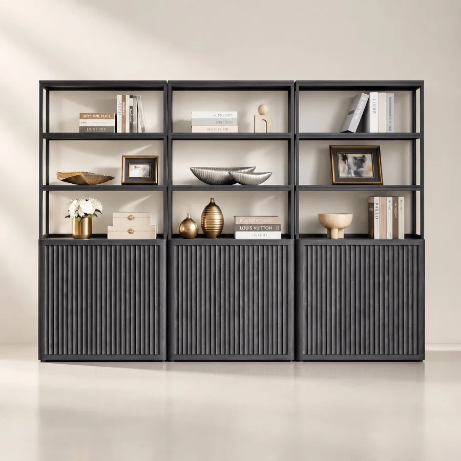 71 Tall Book Shelf with Doors, - Bookshelf 评论和价格