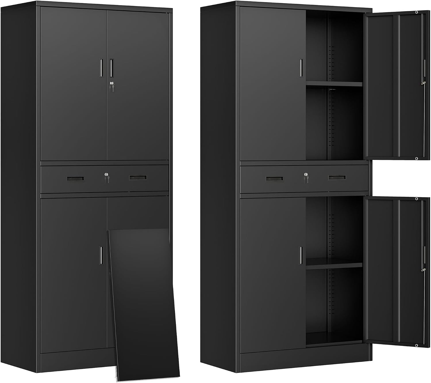 Tall Metal Storage Cabinet Wit - File Cabinet 评论和价格