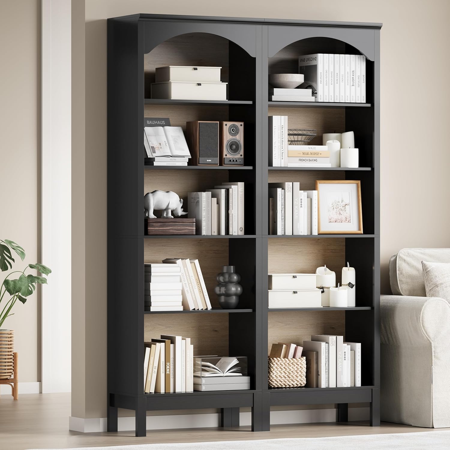 Arched Bookshelf with 5 Tier O - Bookshelf 评论和价格