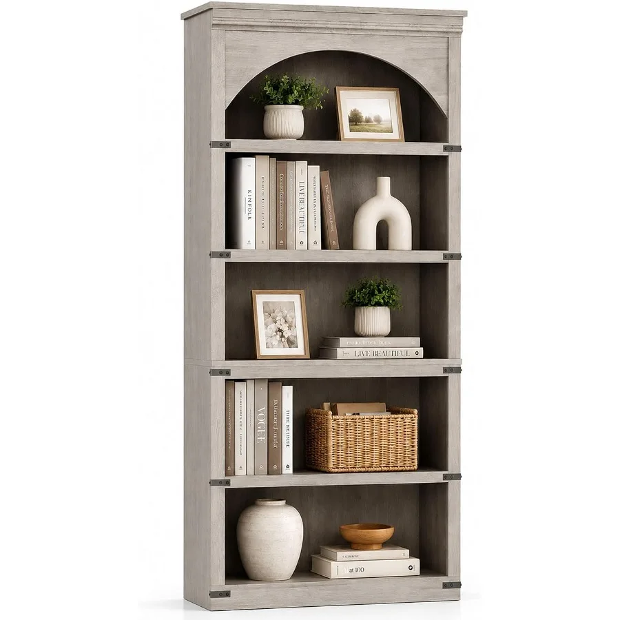 68.7 Tall Farmhouse Arched Boo - Bookshelf 评论和价格