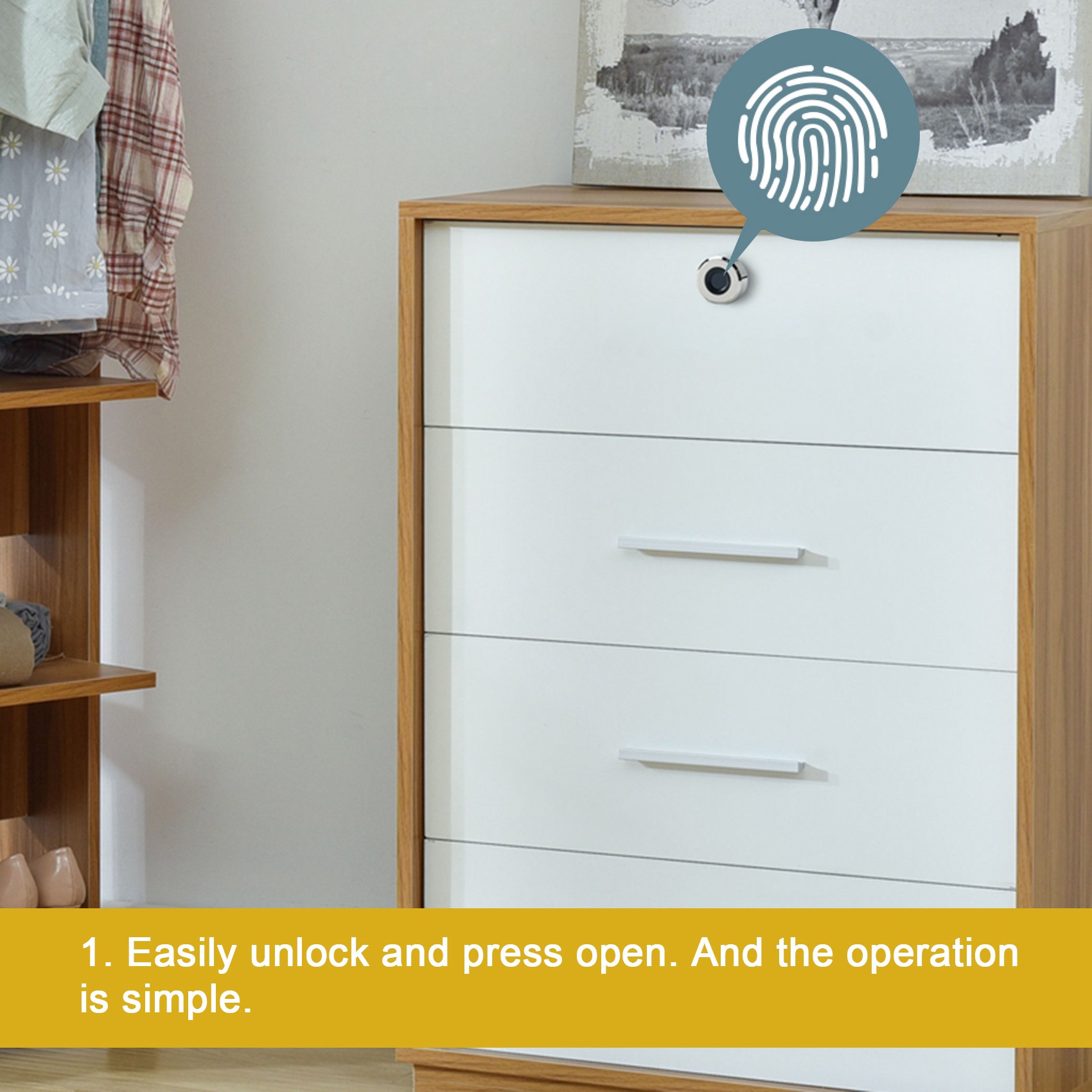 Smart Fingerprint Drawer Lock  - File Cabinet 评论和价格